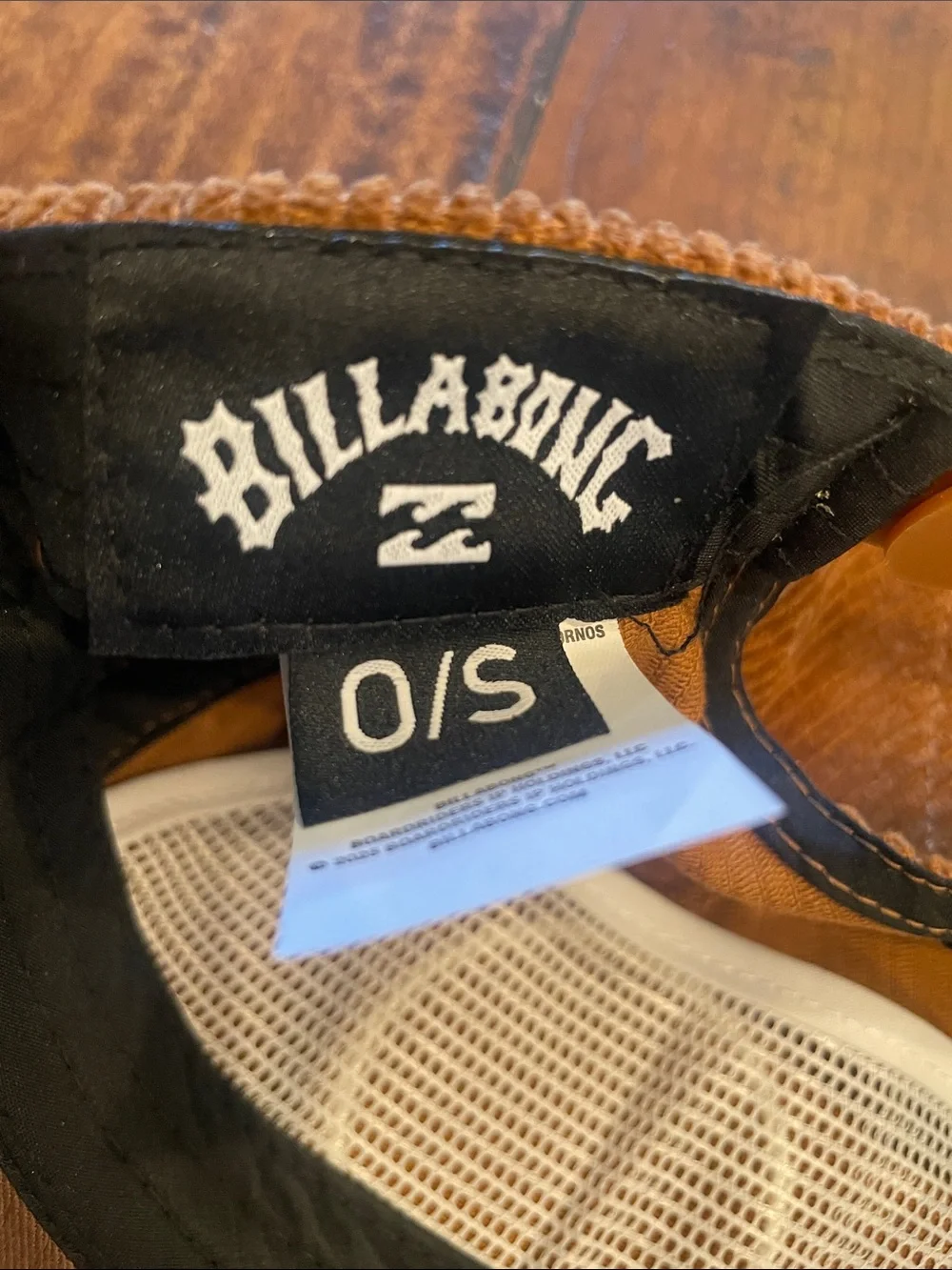 Billabong Corduroy Rope-Trim Cap in Rust Brown